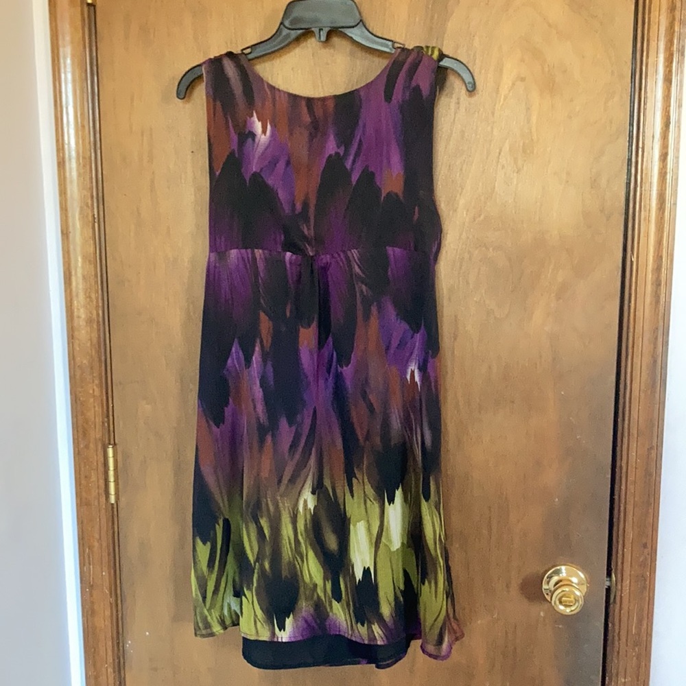 Lane Bryant painterly print sleeveless dress size 14 - Picture 6 of 15